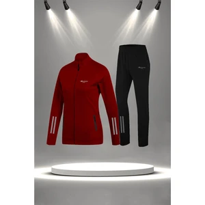 Poseidon Storm Kadın Bordo Supra Penye Kumaş Rahat Yürüyüş ve Koşu Sporcu Seti (S-3xl)