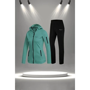 Poseidon Storm Kadın Su Yeşili Supra Penye Kumaş Fermuarlı Mevsimlik Eşofman (S-3xl)