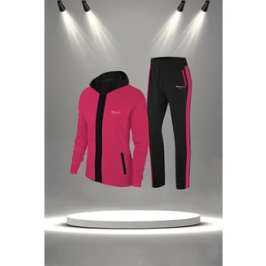 Poseidon Storm Kadın Fuşya Supra Penye Kumaş Her Mevsim Yürüyüş Koşu Eşofman Seti (S-3xl)