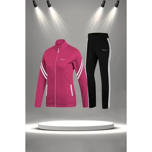 Poseidon Storm Kadın Fuşya Supra Penye Kumaş Fermuarlı Kapüşonlu Eşofman Takımı (S-3xl)