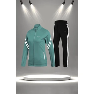Poseidon Storm Kadın Su Yeşili Supra Penye Kumaş Rahat Kapüşonlu Eşofman Takımı (S-3xl)
