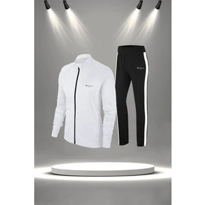 Poseidon Storm Kadın Beyaz Supra Penye Kumaş Şık Taşarım Kişiye Özel Eşofman Takımı (S-3xl)