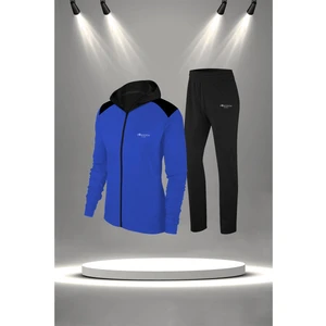 Poseidon Storm Kadın Mavi Supra Penye Kumaş Günlük Sporcu Yürüyüş Eşofman Takımı Seti (S-3xl)