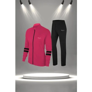 Poseidon Storm Kadın Fuşya Supra Penye Kumaş Iki Parça Yürüyüş ve Koşu Için Eşofman Seti (S-3xl)