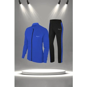 Poseidon Storm Kadın Mavi Supra Penye Kumaş Yürüyüş ve Koşu Için Fermuarlı Eşofman Takımı (S-3xl)