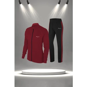 Poseidon Storm Kadın Bordo Supra Penye Kumaş Alt ve Üst Eşofman Takımı Seti (S-3xl)