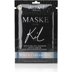 DERMOKİL Soyulabilir Havyarlı Siyah Kil Yüz Maskesi 15 ml