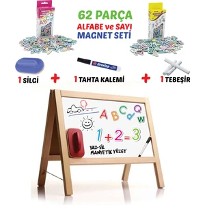 Masaüstü Manyetik Yazı Tahtası 62 Parça Magnetli