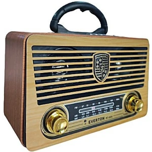 RT-864 Ahşap Yüksek Ses Gücü Fm Radyo Bluetooth Mp3 Nostaljik Müzik Kutusu