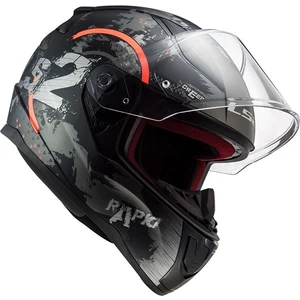 Ls2 Rapıd Cırcle Mat Tıtanıum-Turuncu Kask [large Beden]