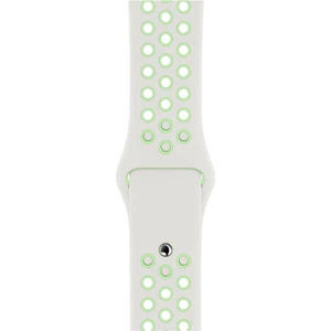 Piyasa Sepeti Apple Watch Uyumlu Series 3 38 mm Fileli Kordon Beyaz-Yeşil