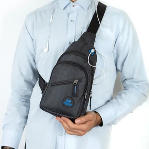 Newish Polo Kulaklık Çıkışlı Tek Kol Göğüs Çantası Günlük Mini Sırt Çanta