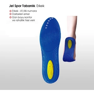 Gel Comfort Spor Jel Tabanlık - Erkek - 41/46 Numara