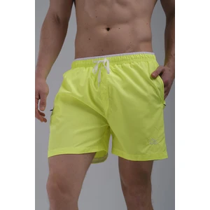 Alvise Beli Renk Detay Şeritli Basic Erkek Deniz Şortu