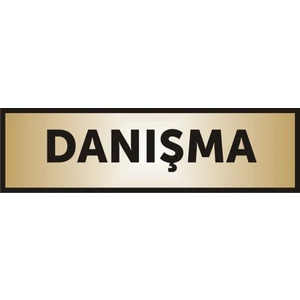 Danışma Yazılı Kapı Levhası ,Yönlendirme Levhası ,Gold Renkli Aliminyum Levha