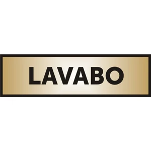 Lavabo Yazılı Kapı Levhası ,Yönlendirme Levhası ,Gold Renkli Aliminyum Levha