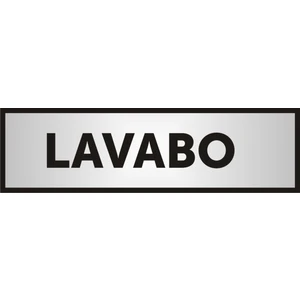 Lavabo Yazılı Kapı Levhası ,Yönlendirme Levhası ,Gümüş Renkli Aliminyum Levha