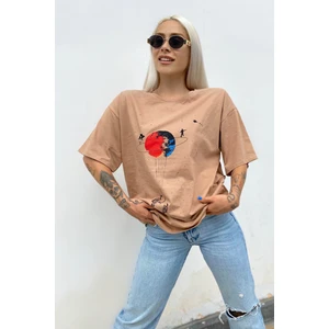 Satürn Baskılı Tshirt