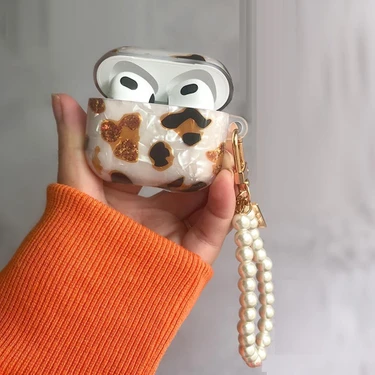 Easy Leopar Desenli Kopçalı Airpods 3 Kulaklık