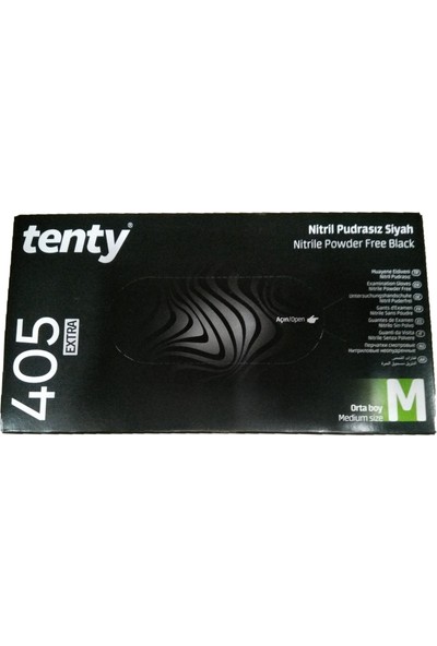 Tenty 405 Extra Pudrasız Siyah Eldiven M