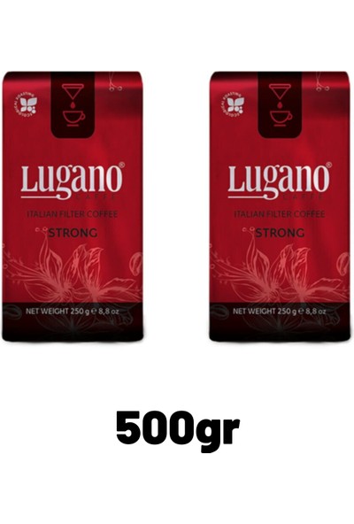 Filtre Kahve Strong 500 gr Lugano Italyan Kahvesi
