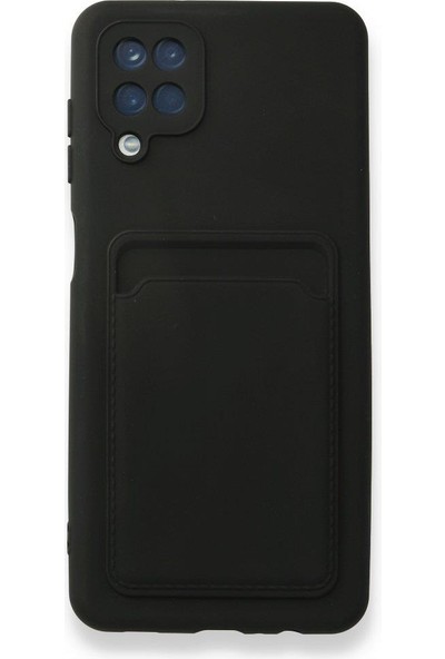 Zümrah Samsung Galaxy M12 Kelvin Kartvizitlik Kartlık Cüzdan Silikon Kılıf Siyah