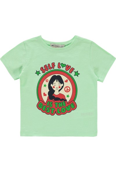 Small Society Kız Çocuk Tişört 2-7 Yaş Yeşil