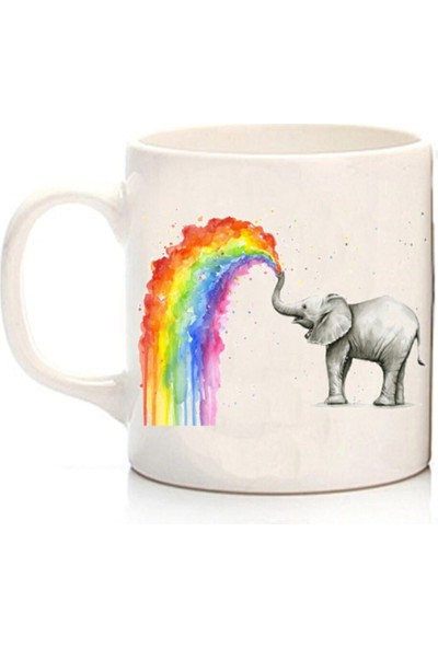 Köstebek Rainbow(Gökkuşağı) Elephant Kupa