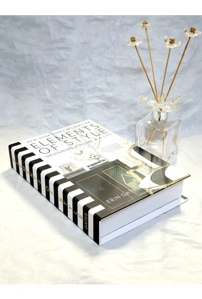 Lovely Book & Book Elements Of Style Klasik Model Dekoratif Kitap Kutusu 27X19X4 cm