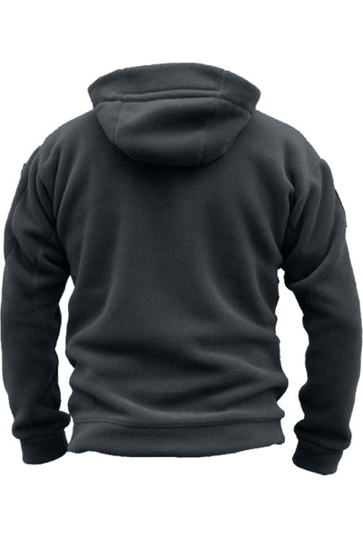 Genıus Store Erkek Polar Outdoor Kapşonlu Kombat Tactical Cepli Polar