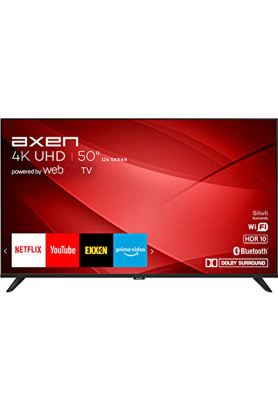 Axen AX50FIL242 50" 126 Ekran UHD Webos Smart LED Tv