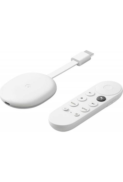 Google Chromecast 4K Kumandalı Beyaz 2022 Yeni Ürün