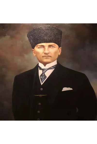 Parla Canvas Ulu Önder Atatürk 2 Sayılarla Boyama Seti Kasnaklı 90 x 110 cm