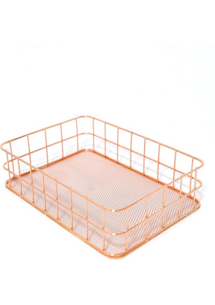 Modern Minimalist Ofis Ev Ferforje Depolama Sepeti Küçük Boy Altın (Yurt Dışından)