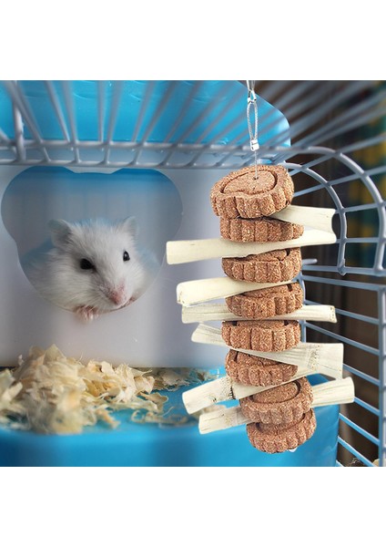 Hamster Çiğnemek Oyuncaklar Diş Koruma Doğal Ahşap Aktivite Oyuncaklar Çiğneme Sıçan Tatlı Bambu (Yurt Dışından)