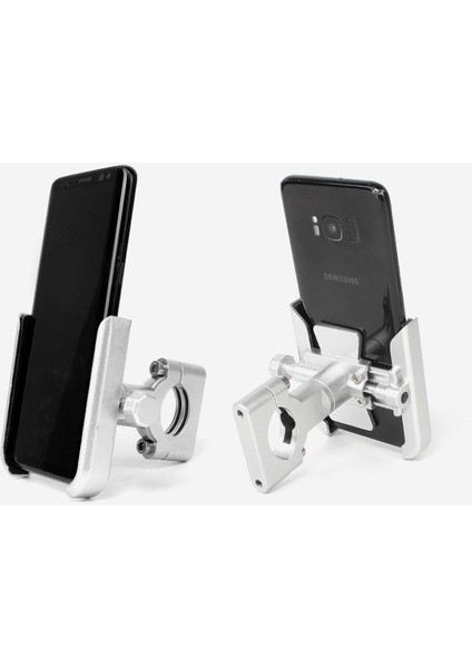 Motosiklet İçin 4.0 - 6.5 cm. Genişliğinde Dayanıklı Kamera ve Telefon Tutacağı - Gümüş (Yurt Dışından)