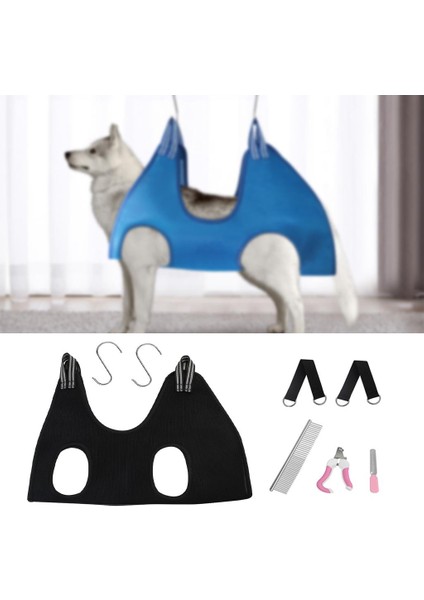 Pet Bakım Hamak Kiti Kısıtlama Çantası W / 2 Kanca Yıkama Yıkama Siyah L Için Kanca Sling (Yurt Dışından)
