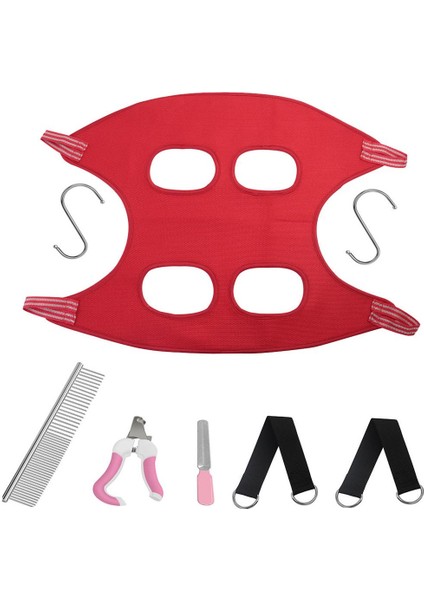 Pet Bakım Hamak Kiti Kısıtlama Çantası W / 2 Kanca Yıkama Yıkama Kırmızı M Için Sling (Yurt Dışından)