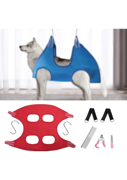 Pet Bakım Hamak Kiti Kısıtlama Çantası W / 2 Kanca Yıkama Yıkama Kırmızı M Için Sling (Yurt Dışından)