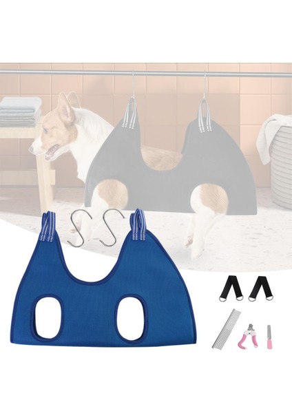 Pet Bakım Hamak Kiti Kısıtlama Çantası W / 2 Kanca Yıkama Yıkama Mavi L Için Sling (Yurt Dışından)