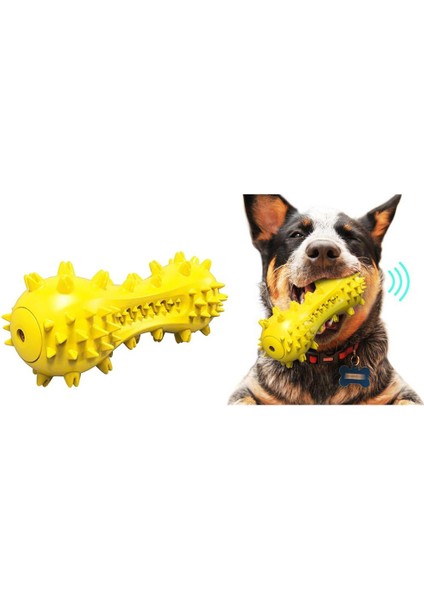 Köpek Çiğnemek Diş Fırçası Çubuk Diş Bakımı Fırçalama Çiğneme Oyuncaklar Diş Temizleme Masajı Yellow_with Ses (Yurt Dışından)