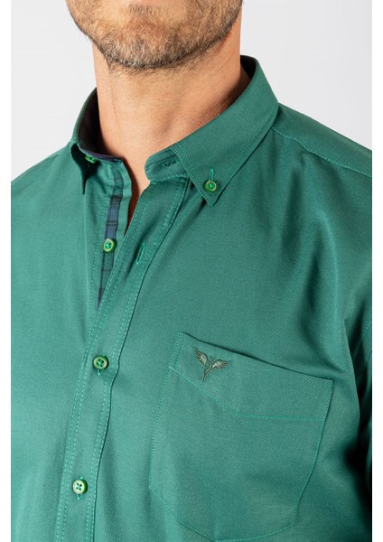 Klasik Fit Rahat Kesim Poplin Oxford Erkek Gömlek fırsatları