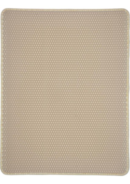 Büyük Kedi Çöp Mat Kitty Çöp Bindirme Mat Çift Katmanlı Kedi Çöp Pad Bej 55X75 cm (Yurt Dışından)