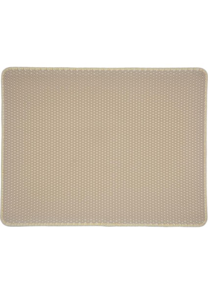Büyük Kedi Çöp Mat Kitty Çöp Bindirme Mat Çift Katmanlı Kedi Çöp Pad Bej 55X75 cm (Yurt Dışından)