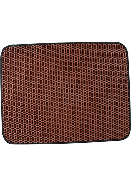 Dayanıklı Kedi Çöp Mat Su Geçirmez Saçılma Kontrolü Kolay Temiz Kaymaz Kutu Kahverengi 55X75 cm (Yurt Dışından)