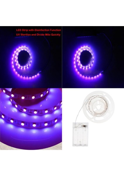 Dc 5 V Uv LED Şerit Işıkları 2835 Ultraviyole LED Şerit Mor Esnek Bant Lambaları Pil POWERED_1M (Yurt Dışından) fiyatları