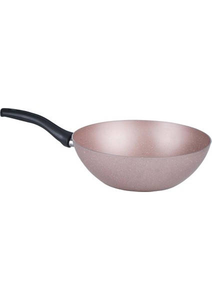 Damla 28 cm Pembe Wok Tava  XCM-21-0261