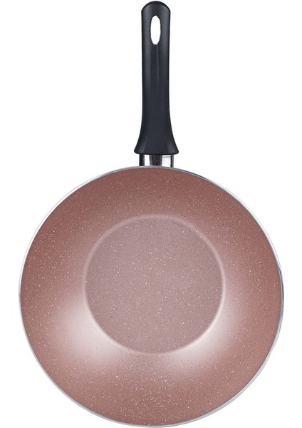 Damla 28 cm Pembe Wok Tava  XCM-21-0261