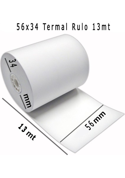 Termal Pos Rulo 56*34 13 Metre 100 Adet fiyatları