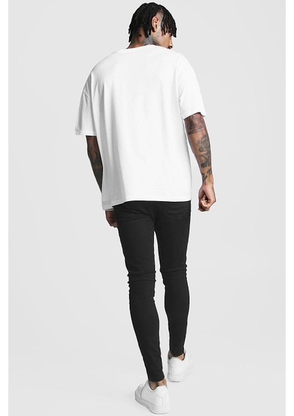 Erkek Oversize Savage Baskılı T-Shirt